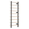 Swedish Ladder Wall Gym, 9-Level Swedish Ladder Suspension Trainer, 330LBS Loading Solid Wood + Carbon Steel Gymnastics Stall Bars for Adult