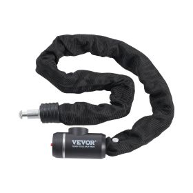 VEVOR Bike Chain Lock, 2.79 Ft Combination Bicycle Chain Lock with 2 Keys, Heavy Duty Anti-Theft High Security Bike Locks, Perfect for Bike