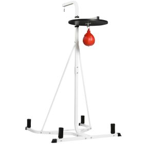 2 in 1 Punching Bag Stand, Adjustable Height Heavy Bag Stand with Weighted Base and Speed Bag, Freestanding for Home Gym
