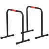 Set of 2 Dip Bar, Dip Station Push Up Station for Full Body Strength Training Home Gym Black