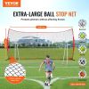 VEVOR Barricade Backstop Net, 20x10 ft Ball Sports Barrier Netting, Portable Practice Equipment with Carry Bag