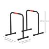 Set of 2 Dip Bar, Dip Station Push Up Station for Full Body Strength Training Home Gym Black