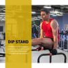 Set of 2 Dip Bar, Dip Station Push Up Station for Full Body Strength Training Home Gym Black