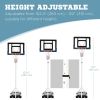 Adjustable Basketball Hoop and Basketball Stand w/ Sturdy Backboard and Weighted Base, Portable on Wheels