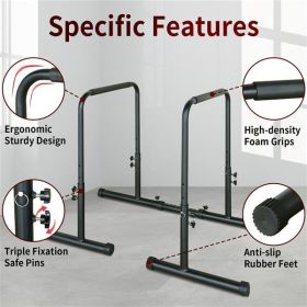 Power Tower Pull Pull Up Rod Stand, Adjustable Height Heavy Duty Multi Functional Fitness Training Equipment (Option: Black)