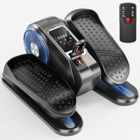 Specialized For The Elderly, This Sit-down Elliptical Leg Exerciser Features A Large Anti-slip Pedal, An LCD Display, And A Remote Control (Option: Black)