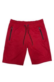 COTTON BLEND LOUNGE SWEAT SHORTS (Color: Red, size: 2XL)