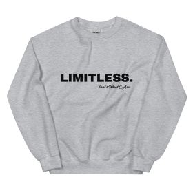 LIMITLESS Unisex Sweatshirt (Color: Sport Grey, size: XL)