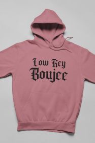 Low Key Boujee Hoodie (Color: Mauve, size: large)