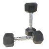 HDRS Rubber Coated Dumbbell with Contoured Chrome Handle