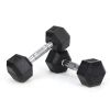 HDRS Rubber Coated Dumbbell with Contoured Chrome Handle