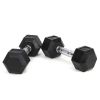 HDRS Rubber Coated Dumbbell with Contoured Chrome Handle