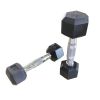 HDRS Rubber Coated Dumbbell with Contoured Chrome Handle