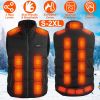 1Pc Heated Vest Men Women Heated Jacket with 23 Heating Zones 3 Heat Levels USB Powered Machine Washable for Winter Hiking Skiing Skating Outdoor Acti