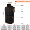 1Pc Heated Vest Men Women Heated Jacket with 23 Heating Zones 3 Heat Levels USB Powered Machine Washable for Winter Hiking Skiing Skating Outdoor Acti