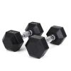 HDRS Rubber Coated Dumbbell with Contoured Chrome Handle