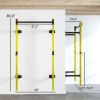 Folding Squat Rack with Pull Up Bar, Wall Mounted and Adjustable, 1000 Pounds Capacity Power Rack, Yellow